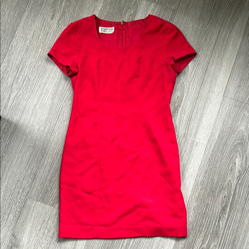 Vintage Atrium Collection Women’s Red Midi Bodycon Dress